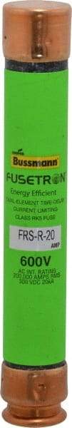 Cooper Bussmann - 300 VDC, 600 VAC, 20 Amp, Time Delay General Purpose Fuse - Fuse Holder Mount, 127mm OAL, 20 at DC, 200 (RMS) kA Rating, 13/16" Diam - All Tool & Supply