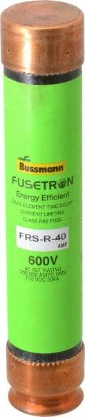 Cooper Bussmann - 250 VDC, 600 VAC, 40 Amp, Time Delay General Purpose Fuse - Fuse Holder Mount, 5-1/2" OAL, 20 at DC, 200 (RMS) kA Rating, 1-1/16" Diam - All Tool & Supply