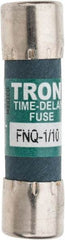 Cooper Bussmann - 500 VAC, 0.1 Amp, Time Delay General Purpose Fuse - Fuse Holder Mount, 1-1/2" OAL, 10 at AC kA Rating, 13/32" Diam - All Tool & Supply