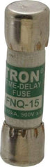 Cooper Bussmann - 500 VAC, 15 Amp, Time Delay General Purpose Fuse - Fuse Holder Mount, 1-1/2" OAL, 10 at AC kA Rating, 13/32" Diam - All Tool & Supply