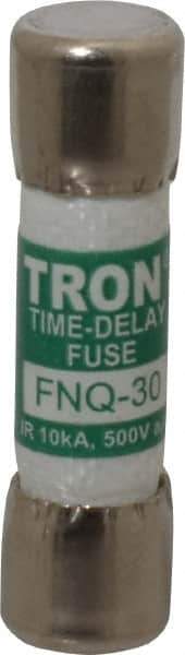 Cooper Bussmann - 500 VAC, 30 Amp, Time Delay General Purpose Fuse - Fuse Holder Mount, 1-1/2" OAL, 10 at AC kA Rating, 13/32" Diam - All Tool & Supply