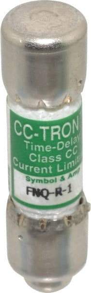 Cooper Bussmann - 300 VDC, 600 VAC, 1 Amp, Time Delay General Purpose Fuse - Fuse Holder Mount, 1-1/2" OAL, 200 at AC (RMS) kA Rating, 13/32" Diam - All Tool & Supply