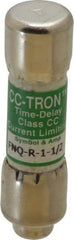 Cooper Bussmann - 300 VDC, 600 VAC, 1.5 Amp, Time Delay General Purpose Fuse - Fuse Holder Mount, 1-1/2" OAL, 200 at AC (RMS) kA Rating, 13/32" Diam - All Tool & Supply