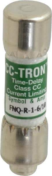 Cooper Bussmann - 300 VDC, 600 VAC, 1.6 Amp, Time Delay General Purpose Fuse - Fuse Holder Mount, 1-1/2" OAL, 200 at AC (RMS) kA Rating, 13/32" Diam - All Tool & Supply