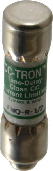 Cooper Bussmann - 300 VDC, 600 VAC, 0.5 Amp, Time Delay General Purpose Fuse - Fuse Holder Mount, 1-1/2" OAL, 200 at AC (RMS) kA Rating, 13/32" Diam - All Tool & Supply