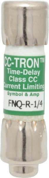 Cooper Bussmann - 300 VDC, 600 VAC, 0.25 Amp, Time Delay General Purpose Fuse - Fuse Holder Mount, 1-1/2" OAL, 200 at AC (RMS) kA Rating, 13/32" Diam - All Tool & Supply