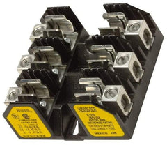 Cooper Bussmann - 3 Pole, 8 to 1/0 AWG, 250 VAC/VDC, 100 Amp, Screw Mount Fuse Block - 7.36 Inch Long x 4.94 Inch Wide x 2.06 Inch High Block - All Tool & Supply