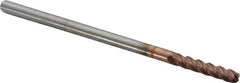 Accupro - 3/16", 4 Flute, Single End, Solid Carbide, 0.06" Corner Radius End Mill - 4" OAL, 40° Helix, Right Hand Flute, 1" LOC, Right Hand Cut - All Tool & Supply