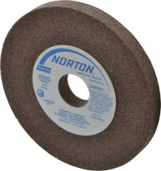 Norton - 60/80 Grit Aluminum Oxide Bench & Pedestal Grinding Wheel - 5" Diam x 1" Hole x 1/2" Thick, 4970 Max RPM, Medium Grade - All Tool & Supply