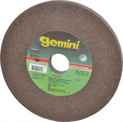 Norton - 60/80 Grit Aluminum Oxide Bench & Pedestal Grinding Wheel - 6" Diam x 1" Hole x 1/2" Thick, 6210 Max RPM, Medium Grade - All Tool & Supply