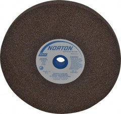 Norton - 60/80 Grit Aluminum Oxide Bench & Pedestal Grinding Wheel - 8" Diam x 1" Hole x 3/4" Thick, 3600 Max RPM, Medium Grade - All Tool & Supply