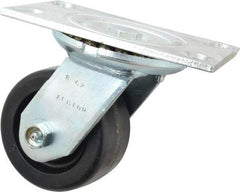 Albion - 4" Diam x 2" Wide x 5-5/8" OAH Top Plate Mount Swivel Caster - Phenolic, 800 Lb Capacity, Roller Bearing, 4-1/2 x 6-1/4" Plate - All Tool & Supply