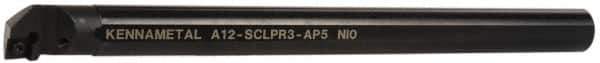 Kennametal - 23.62mm Min Bore Diam, 254mm OAL, 3/4" Shank Diam, A-SCLP-AP Indexable Boring Bar - CP.. Insert, Screw Holding Method - All Tool & Supply