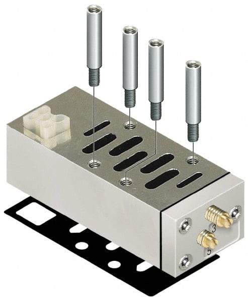 Parker - ISO 1 Sandwich Flow Control Valve - ISO 5599-2 Plug-In, 0 to 145 PSI & Zinc Material - All Tool & Supply