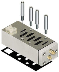 Parker - ISO 2 Sandwich Flow Control Valve - ISO 5599-2 Plug-In, 0 to 145 PSI & Zinc Material - All Tool & Supply