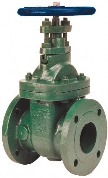 NIBCO - 3" Pipe, Class 150, Flanged-Raised Face Ductile Iron Solid Wedge Stem Gate Valve - 285 WOG, 150 WSP, Bolted Bonnet - All Tool & Supply