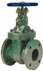 NIBCO - 3" Pipe, Class 150, Flanged-Raised Face Ductile Iron Solid Wedge Stem Gate Valve - 285 WOG, 150 WSP, Bolted Bonnet - All Tool & Supply