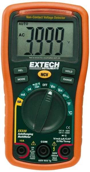 Extech - 4 Piece, Digital Multimeter Kit - 1,000 Volt Max, 10 Max Amp - All Tool & Supply