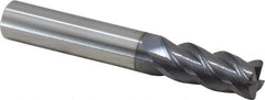 ProMax - 3/8", 4 Flute, Single End, Solid Carbide, 0.03" Corner Radius End Mill - 2-1/2" OAL, 40° Helix, Right Hand Flute, 7/8" LOC, Right Hand Cut - All Tool & Supply