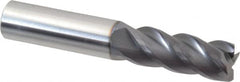 ProMax - 1/2" Diam 4 Flute Solid Carbide 0.015" Corner Radius End Mill - All Tool & Supply