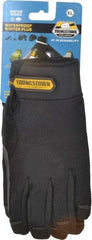 Youngstown - Size XL (10) Synthetic Suede Cold Protection & Waterproof Work Gloves - For Mechanic's & Lifting, Uncoated, Hook & Loop Cuff, Full Fingered, Black, Paired - All Tool & Supply