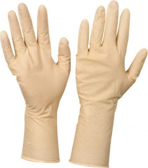 CleanTeam - Size XL, 5 mil, Cleanroom Grade, Powder Free Latex Disposable Gloves - Exact Industrial Supply