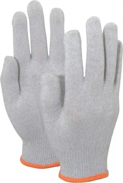 PRO-SAFE - Size M (8) Electrostatic Dissipative (ESD) Fiber Yarns General Protection Work Gloves - For Static Control, Uncoated, Knit Wrist Cuff, Full Fingered, Gray, Paired - All Tool & Supply