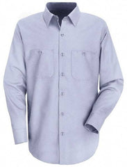 VF Imagewear - Size 2XL, Blue, General Purpose, Long Sleeve Button Down Shirt - 57" Chest, 2 Pockets, Cotton/Poly Blend - All Tool & Supply