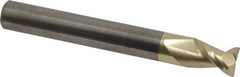 Accupro - 5/16", 2 Flute, Single End, Solid Carbide, 0.02" Corner Radius End Mill - 2-1/2" OAL, 45° Helix, Right Hand Flute, 7/16" LOC, Right Hand Cut - All Tool & Supply