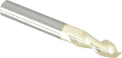 Accupro - 5/16", 2 Flute, Single End, Solid Carbide, 0.03" Corner Radius End Mill - 2-1/2" OAL, 45° Helix, Right Hand Flute, 13/16" LOC, Right Hand Cut - All Tool & Supply