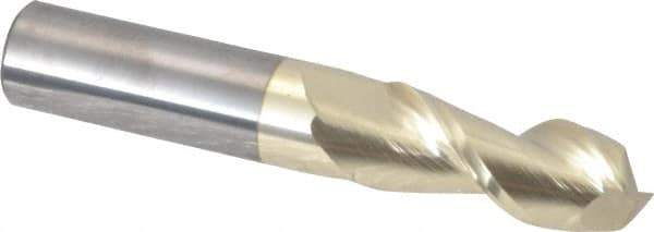 Accupro - 1/2", 2 Flute, Single End, Solid Carbide, 0.02" Corner Radius End Mill - 3" OAL, 45° Helix, Right Hand Flute, 1-1/4" LOC, Right Hand Cut - All Tool & Supply