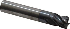 Accupro - 7/16", 4 Flute, Single End, Solid Carbide, 0.02" Corner Radius End Mill - 2-1/2" OAL, Right Hand Flute, 9/16" LOC, Right Hand Cut - All Tool & Supply