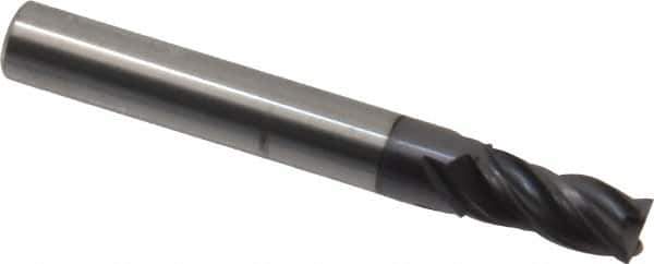 Accupro - 9/32", 4 Flute, Single End, Solid Carbide, 0.015" Corner Radius End Mill - 2-1/2" OAL, Right Hand Flute, 5/8" LOC, Right Hand Cut - All Tool & Supply