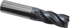 Accupro - 3/4", 4 Flute, Single End, Solid Carbide, 0.02" Corner Radius End Mill - 4" OAL, Right Hand Flute, 1-5/8" LOC, Right Hand Cut - All Tool & Supply