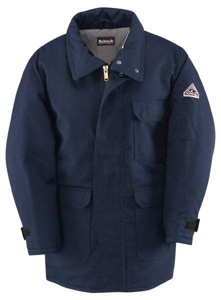 VF Imagewear - Size L Arc Flash & Flame Resistant/Retardant Jacket - Navy, Cotton & Nylon, Zipper Closure, 54" Chest - All Tool & Supply