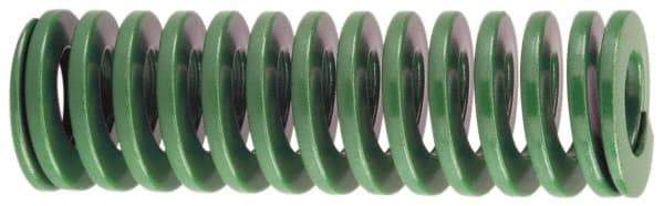 Dayton Lamina - 2-1/2" Hole Diam, 1-1/2" Rod Diam, 5" Free Length, Green Die Spring - 58.8 Lb Max Deflection, 2" Max Deflection, Light Duty, Chromium Vanadium Steel - All Tool & Supply