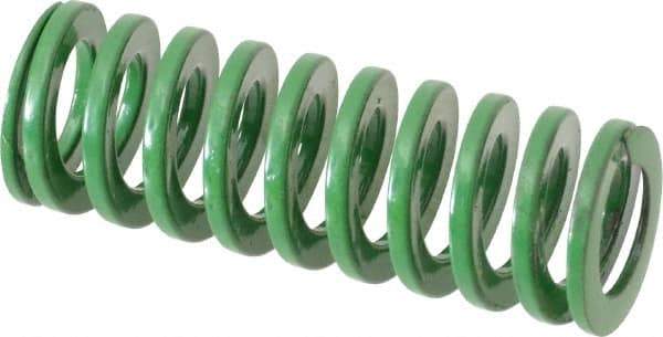 Dayton Lamina - 5/8" Hole Diam, 11/32" Rod Diam, 1-3/4" Free Length, Green Die Spring - 10 Lb Max Deflection, 0.69" Max Deflection, Light Duty, Chromium Vanadium Steel - All Tool & Supply