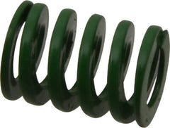 Dayton Lamina - 3/4" Hole Diam, 3/8" Rod Diam, 1" Free Length, Green Die Spring - 32 Lb Max Deflection, 0.39" Max Deflection, Light Duty, Chromium Vanadium Steel - All Tool & Supply