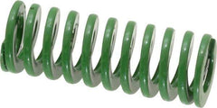 Dayton Lamina - 3/4" Hole Diam, 3/8" Rod Diam, 2" Free Length, Green Die Spring - 14.2 Lb Max Deflection, 0.8" Max Deflection, Light Duty, Chromium Vanadium Steel - All Tool & Supply