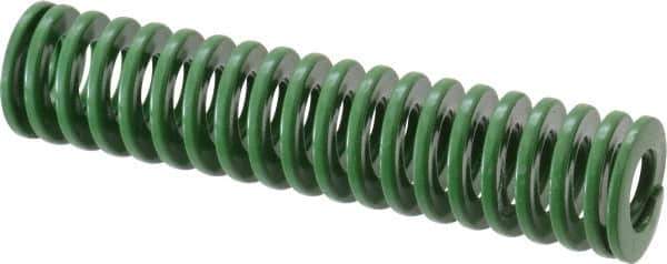 Dayton Lamina - 1" Hole Diam, 1/2" Rod Diam, 4-1/2" Free Length, Green Die Spring - 10.7 Lb Max Deflection, 1.8" Max Deflection, Light Duty, Chromium Vanadium Steel - All Tool & Supply