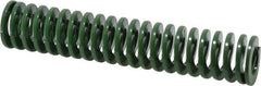 Dayton Lamina - 1" Hole Diam, 1/2" Rod Diam, 5" Free Length, Green Die Spring - 9.6 Lb Max Deflection, 2" Max Deflection, Light Duty, Chromium Vanadium Steel - All Tool & Supply