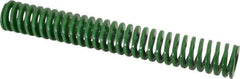 Dayton Lamina - 1" Hole Diam, 1/2" Rod Diam, 7" Free Length, Green Die Spring - 6.9 Lb Max Deflection, 2.8" Max Deflection, Light Duty, Chromium Vanadium Steel - All Tool & Supply