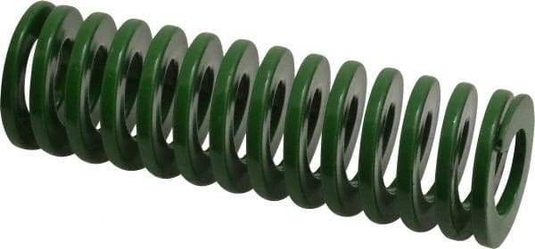 Dayton Lamina - 1-1/4" Hole Diam, 5/8" Rod Diam, 4" Free Length, Green Die Spring - 19.2 Lb Max Deflection, 1.61" Max Deflection, Light Duty, Chromium Vanadium Steel - All Tool & Supply