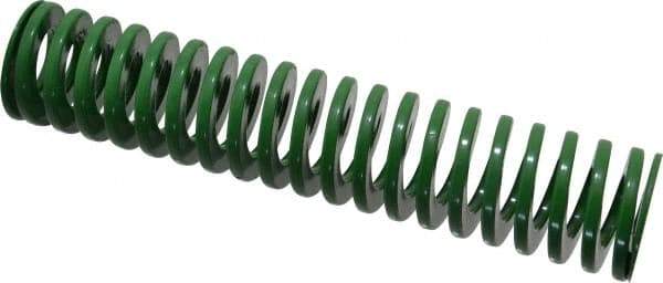 Dayton Lamina - 1-1/4" Hole Diam, 5/8" Rod Diam, 6" Free Length, Green Die Spring - 12.3 Lb Max Deflection, 2.39" Max Deflection, Light Duty, Chromium Vanadium Steel - All Tool & Supply