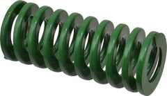 Dayton Lamina - 1-1/2" Hole Diam, 3/4" Rod Diam, 3-1/2" Free Length, Green Die Spring - 31.8 Lb Max Deflection, 1.4" Max Deflection, Light Duty, Chromium Vanadium Steel - All Tool & Supply