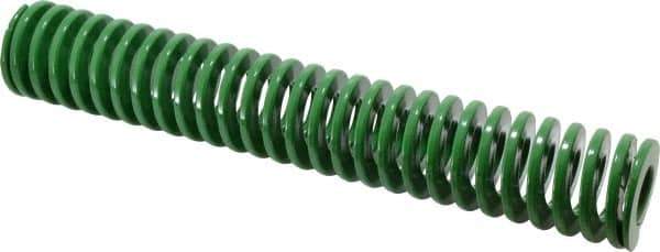 Dayton Lamina - 2" Hole Diam, 1" Rod Diam, 12" Free Length, Green Die Spring - 15.5 Lb Max Deflection, 4.8" Max Deflection, Light Duty, Chromium Vanadium Steel - All Tool & Supply