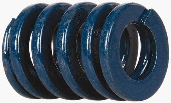 Dayton Lamina - 3/4" Hole Diam, 3/8" Rod Diam, 1" Free Length, Blue Die Spring - 51.5 Lb Max Deflection, 0.37" Max Deflection, Medium Duty, Chromium Vanadium Steel - All Tool & Supply