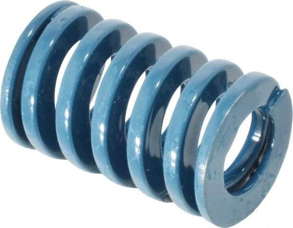 Dayton Lamina - 1" Hole Diam, 1/2" Rod Diam, 1-1/2" Free Length, Blue Die Spring - 56.3 Lb Max Deflection, 0.56" Max Deflection, Medium Duty, Chromium Vanadium Steel - All Tool & Supply