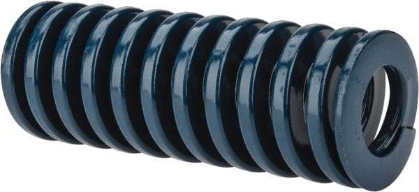 Dayton Lamina - 1-1/2" Hole Diam, 3/4" Rod Diam, 4" Free Length, Blue Die Spring - 43.4 Lb Max Deflection, 1.51" Max Deflection, Medium Duty, Chromium Vanadium Steel - All Tool & Supply