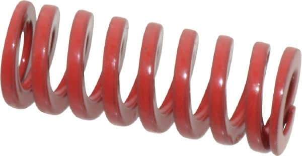 Dayton Lamina - 1/2" Hole Diam, 9/32" Rod Diam, 1-1/4" Free Length, Red Die Spring - 18.8 Lb Max Deflection, 0.38" Max Deflection, Heavy Duty, Chromium Vanadium Steel - All Tool & Supply